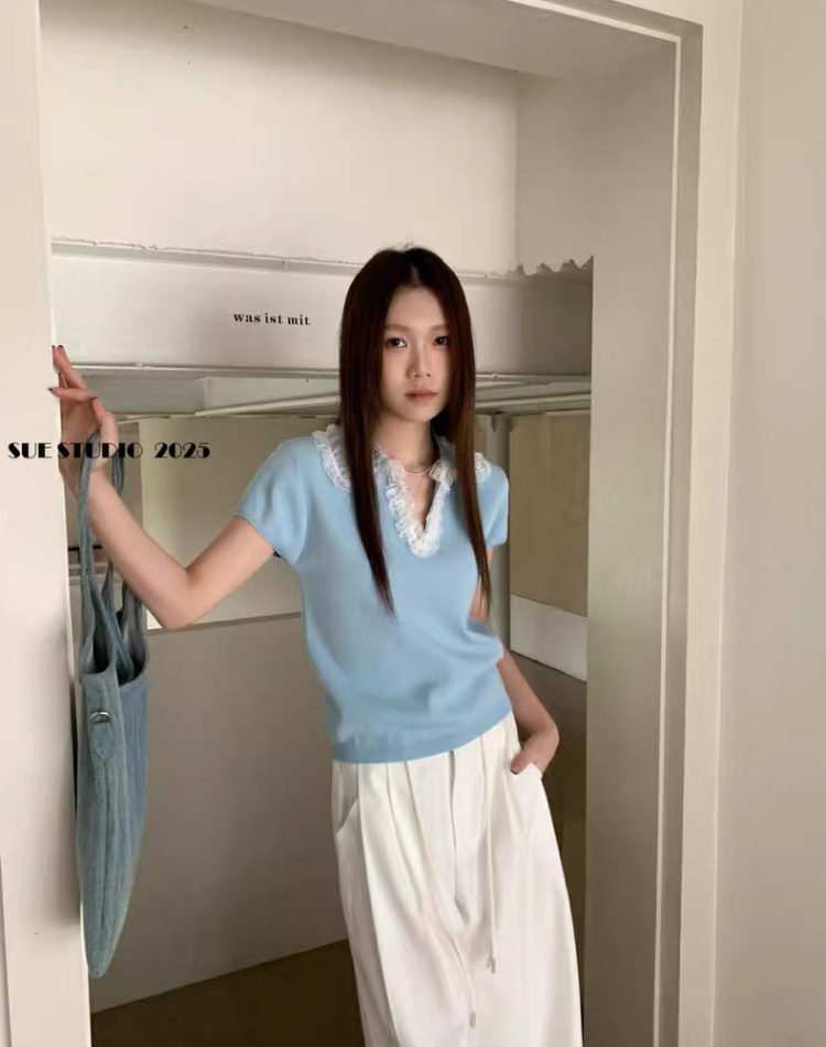 Pure summer lace Korean style sweater