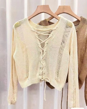 Frenum long sleeve wear autumn hollow tops