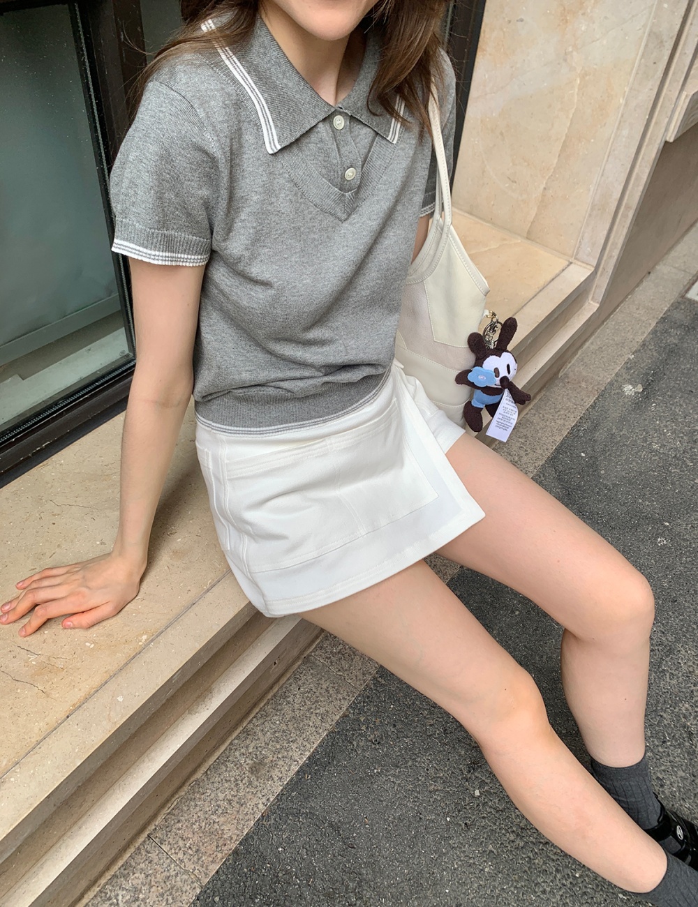 All-match short sleeve T-shirt knitted tops