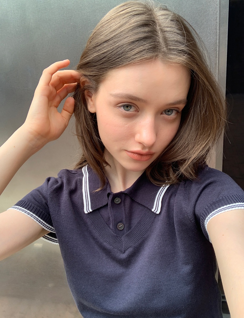 All-match short sleeve T-shirt knitted tops