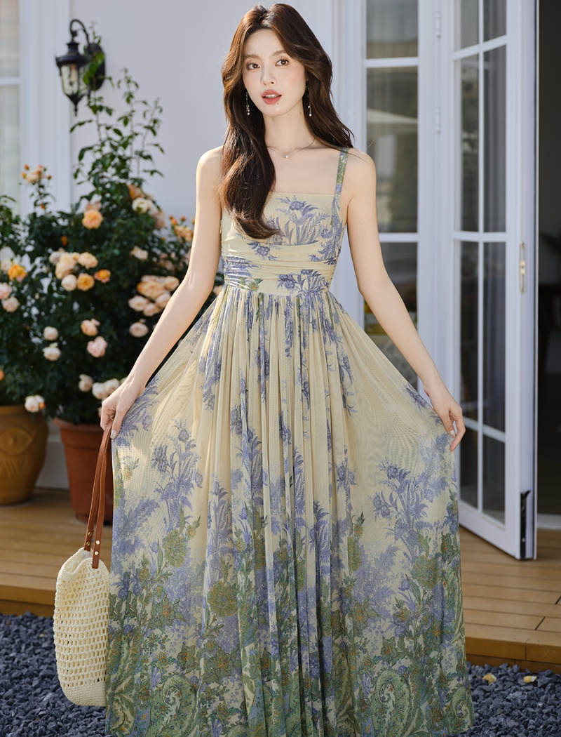 Sling elasticity coat big skirt gauze cardigan 2pcs set