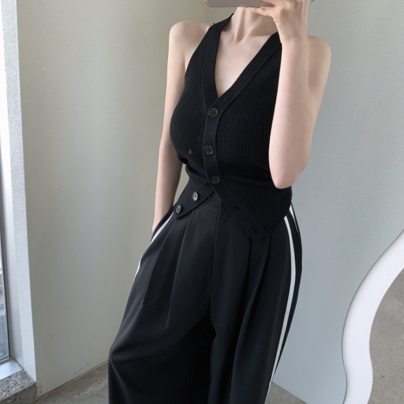 V-neck Korean style vest sleeveless sweater
