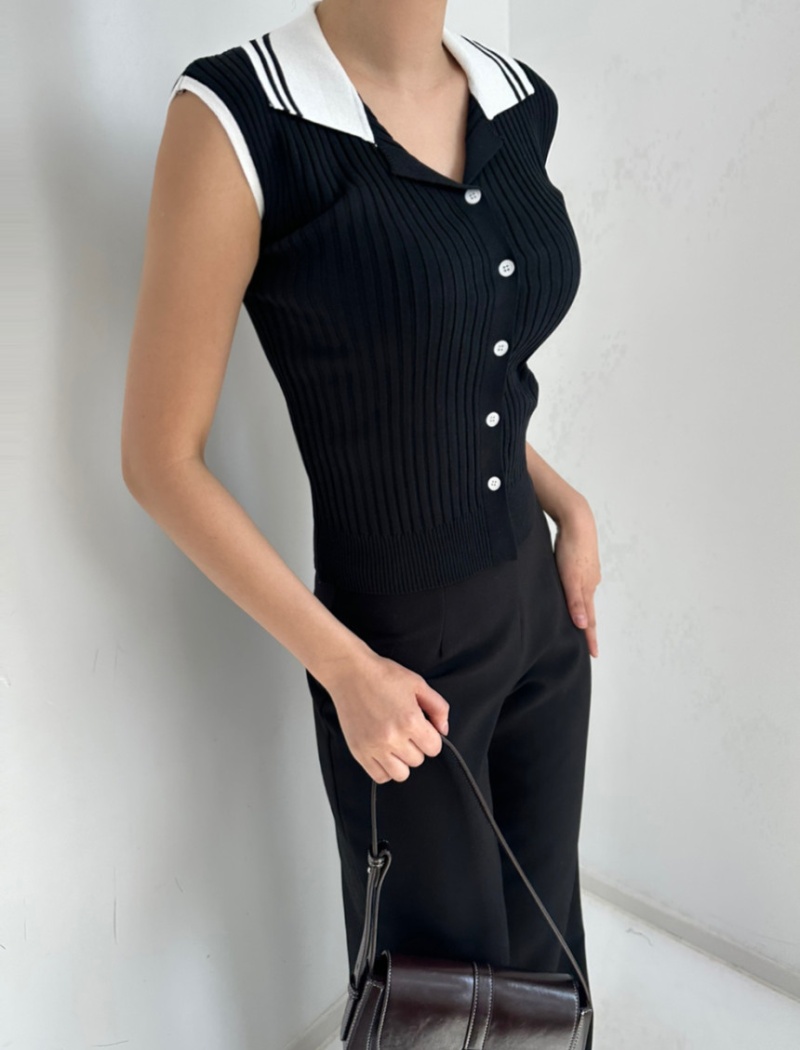 Short sleeve Korean style splice slim tops