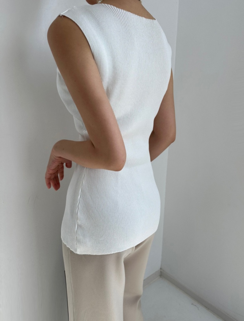 France style ice silk knitted Korean style sleeveless tops