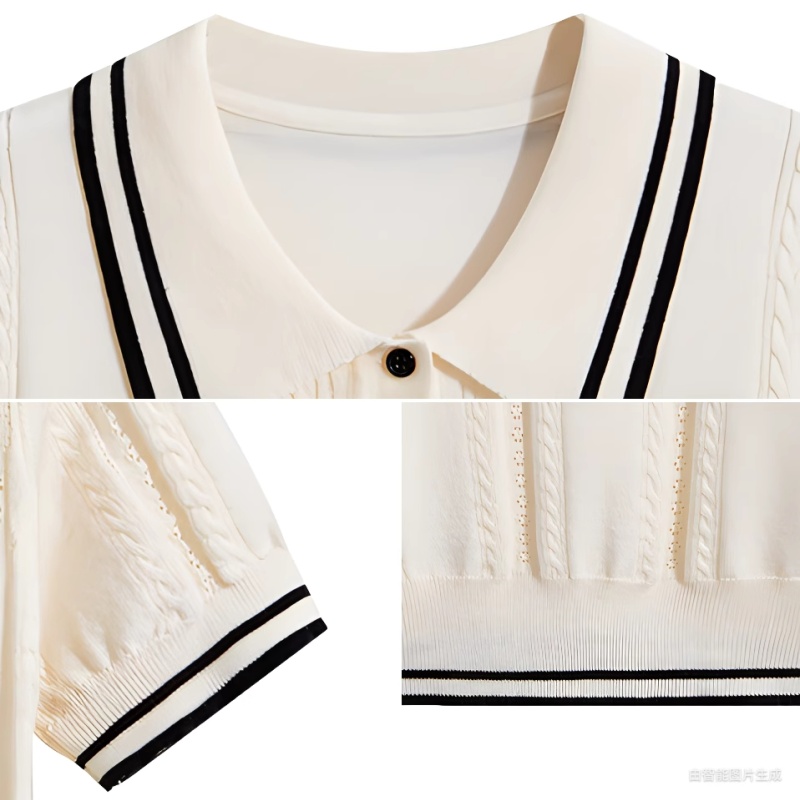 Fashion college style sweater pullover mixed colors tops