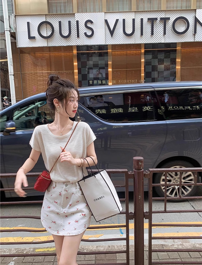 Short sleeve niche tops summer T-shirt for women