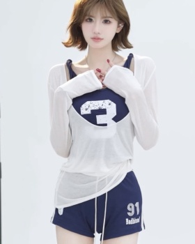 Large digital sports vest 3pcs set for women