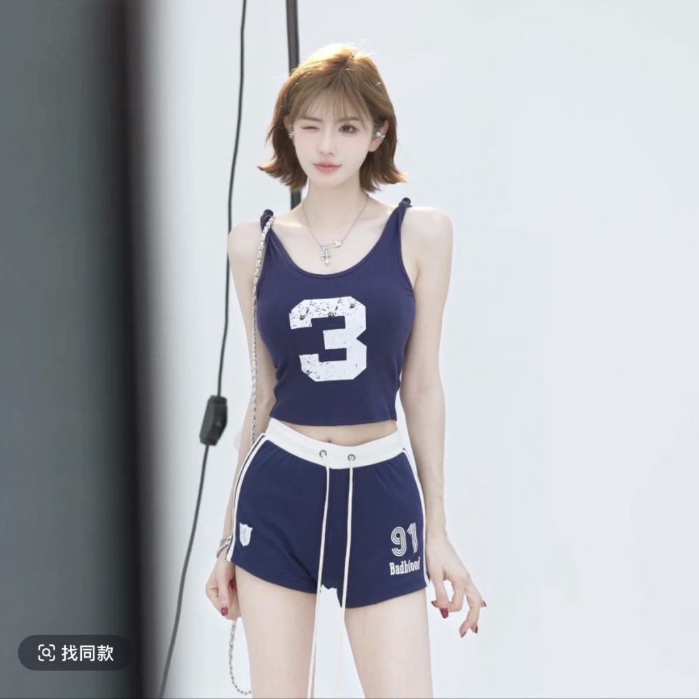 Large digital sports vest 3pcs set for women