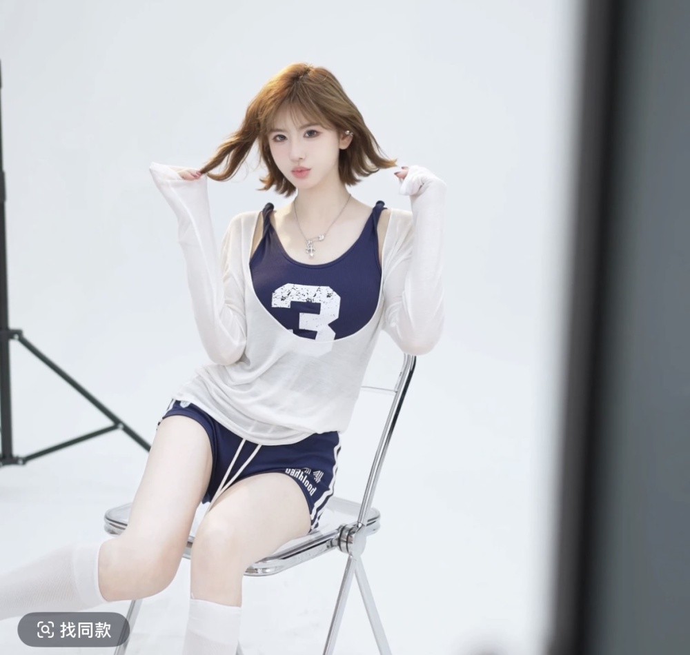 Large digital sports vest 3pcs set for women