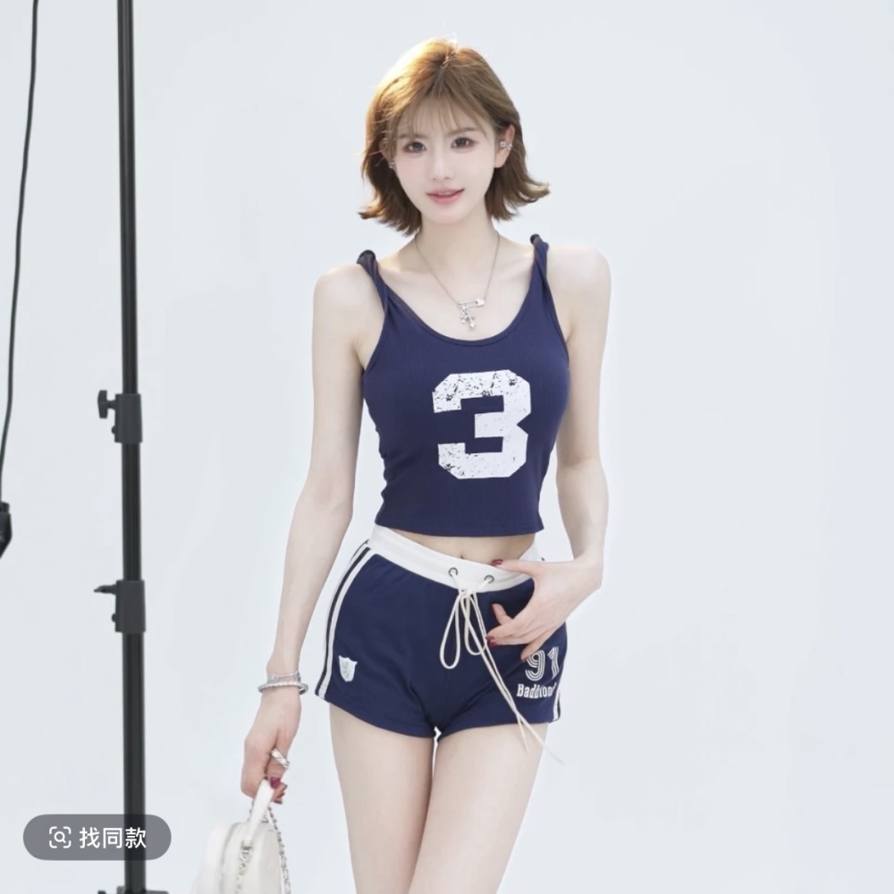 Large digital sports vest 3pcs set for women