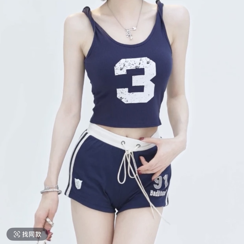 Large digital sports vest 3pcs set for women