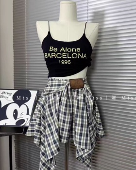 Sling spicegirl vest bandage skirt 2pcs set for women