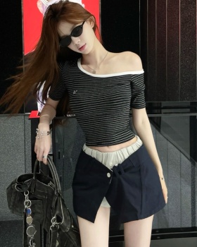 Summer spicegirl culottes all-match tops 2pcs set