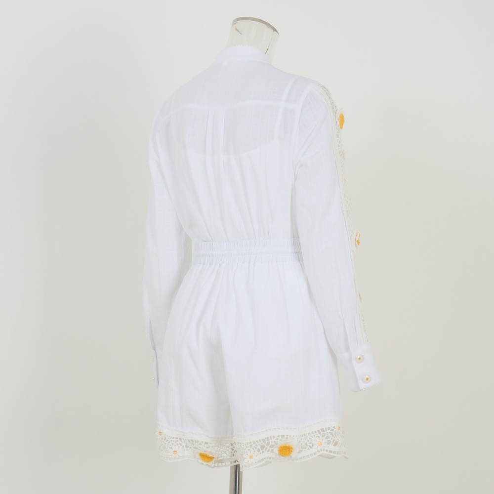Collocation high waist shirt spring and summer shorts
