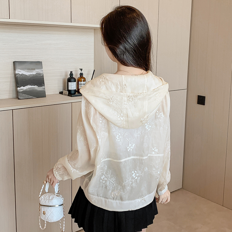 Western style Casual tops thin short sun shirt