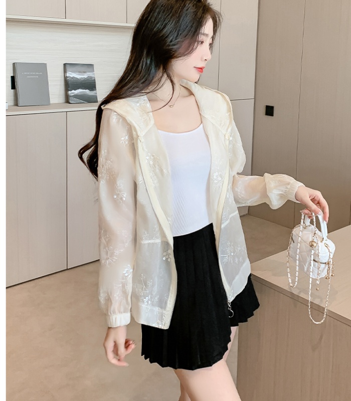 Western style Casual tops thin short sun shirt