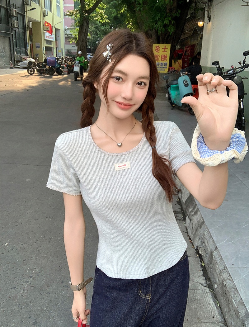 Short sleeve summer niche T-shirt short slim tops