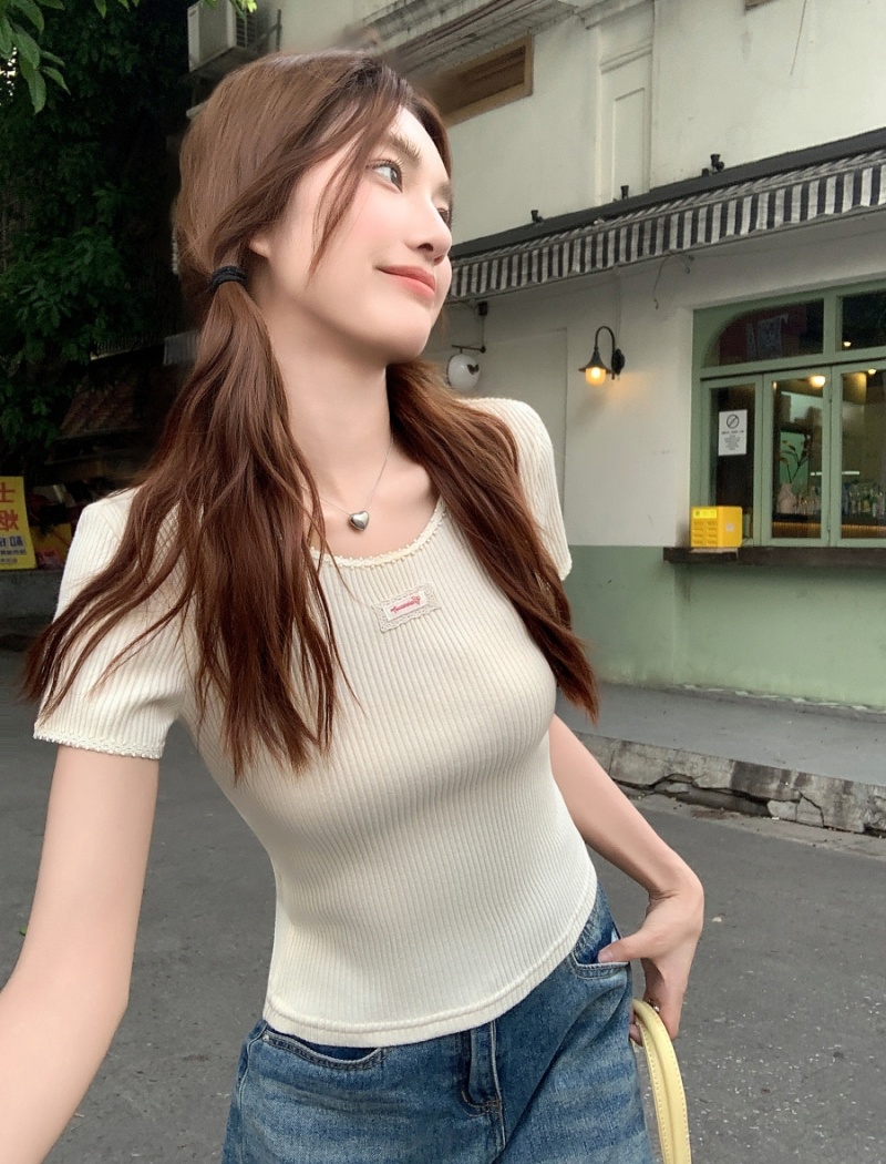 Short sleeve summer niche T-shirt short slim tops