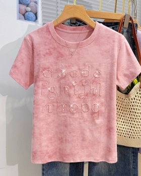 Fashion short sleeve Western style T-shirt for women