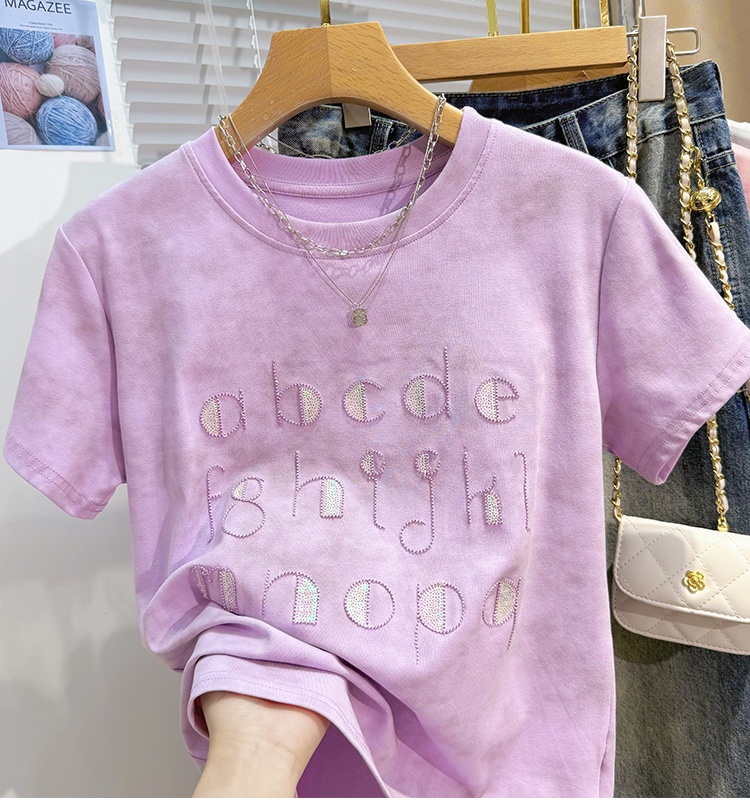 Fashion short sleeve Western style T-shirt for women