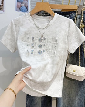 Summer short sleeve Western style T-shirt for women