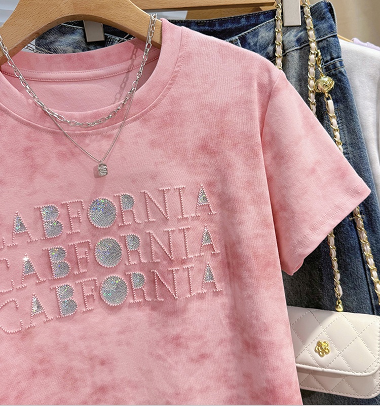 Summer short sleeve Western style T-shirt for women