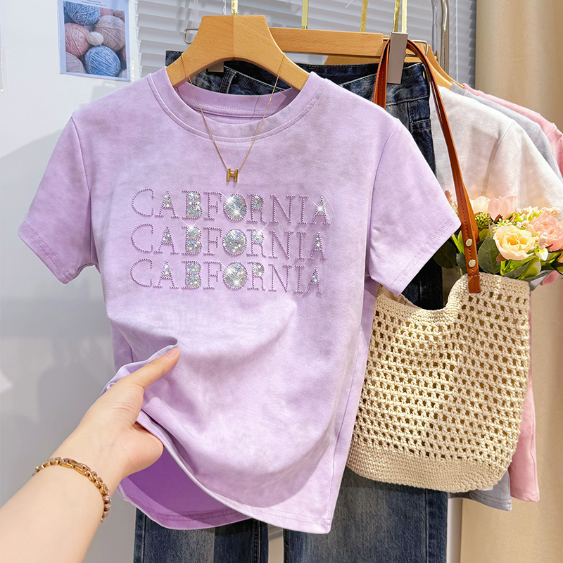 Summer short sleeve Western style T-shirt for women