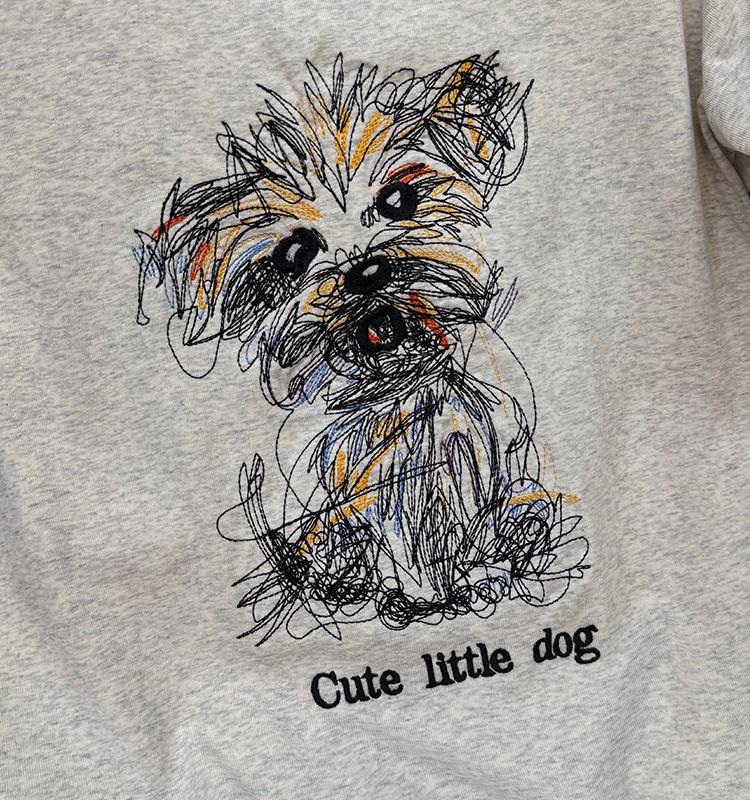 Puppy Korean style tops Western style T-shirt