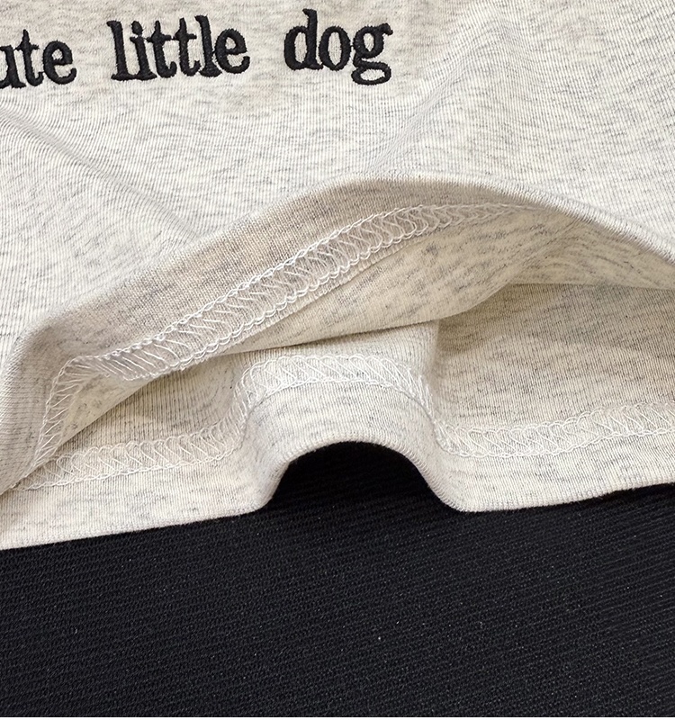 Puppy Korean style tops Western style T-shirt