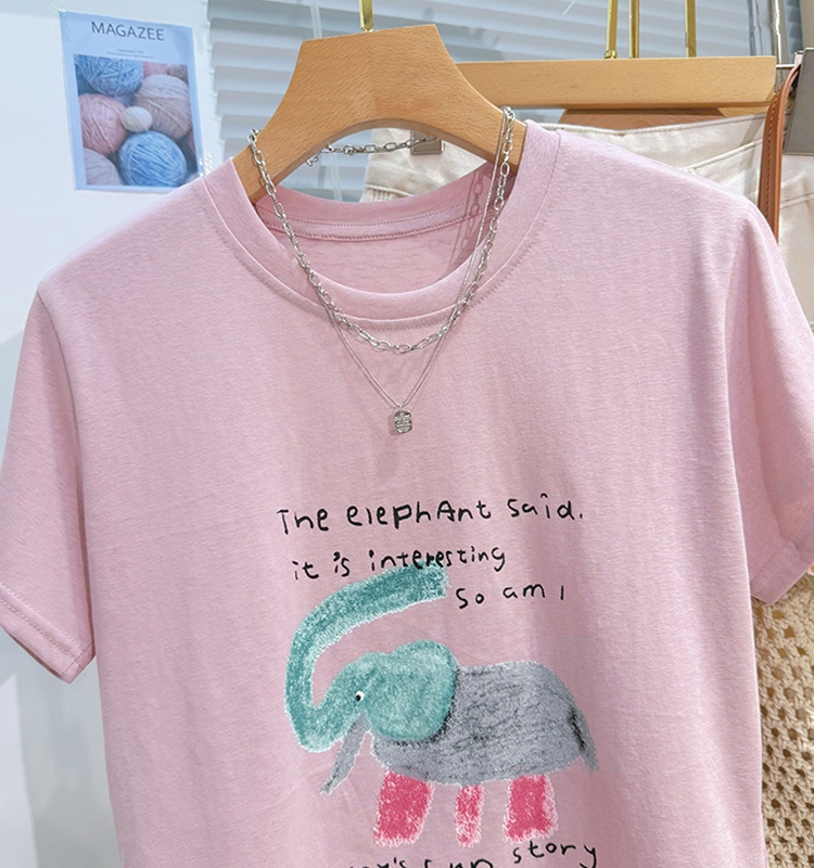 Casual loose T-shirt short sleeve summer tops for women