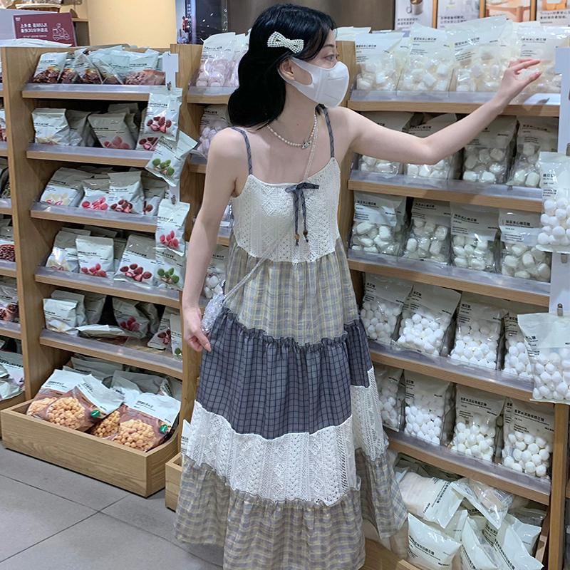 Sling floral summer seaside dress for women