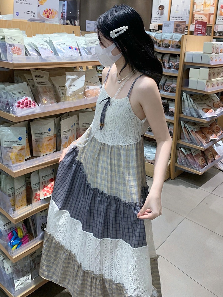 Sling floral summer seaside dress for women