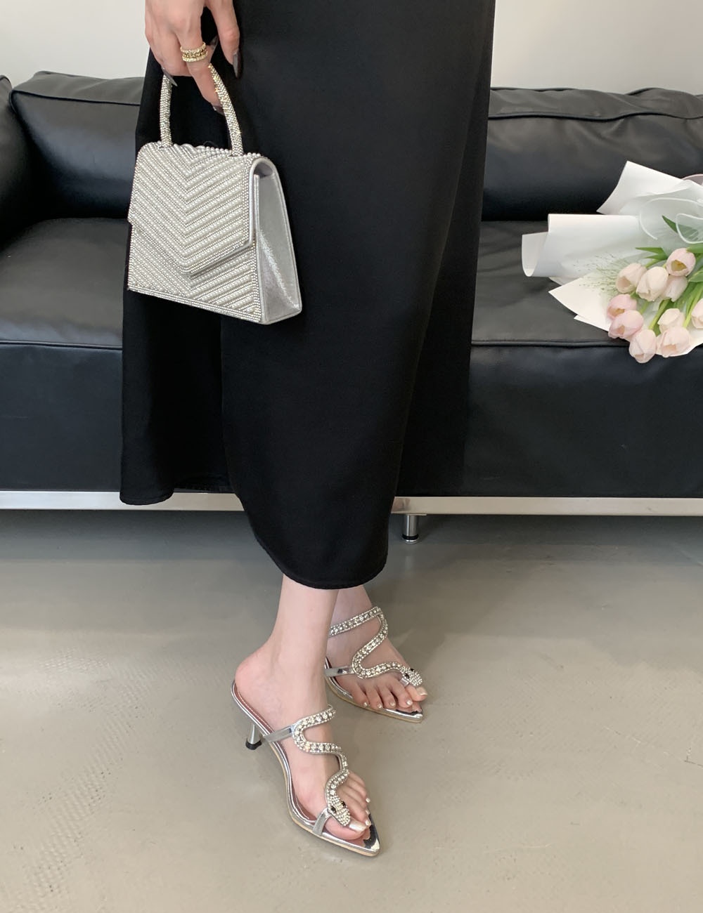 Ladies fine-root sandals summer slippers for women