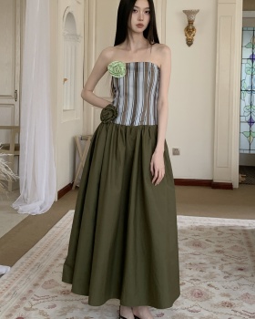 Stripe Casual removable temperament summer dress