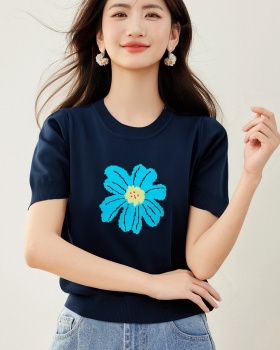 Summer fresh small shirt short sleeve mixed colors tops