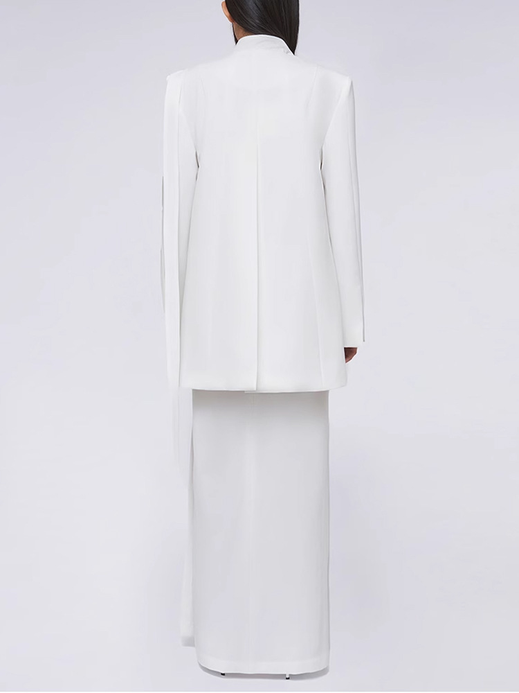 White business suit skirt 2pcs set for women