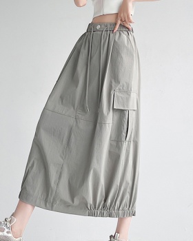 Long A-line thin skirt Casual summer long skirt for women