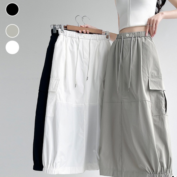 Long A-line thin skirt Casual summer long skirt for women