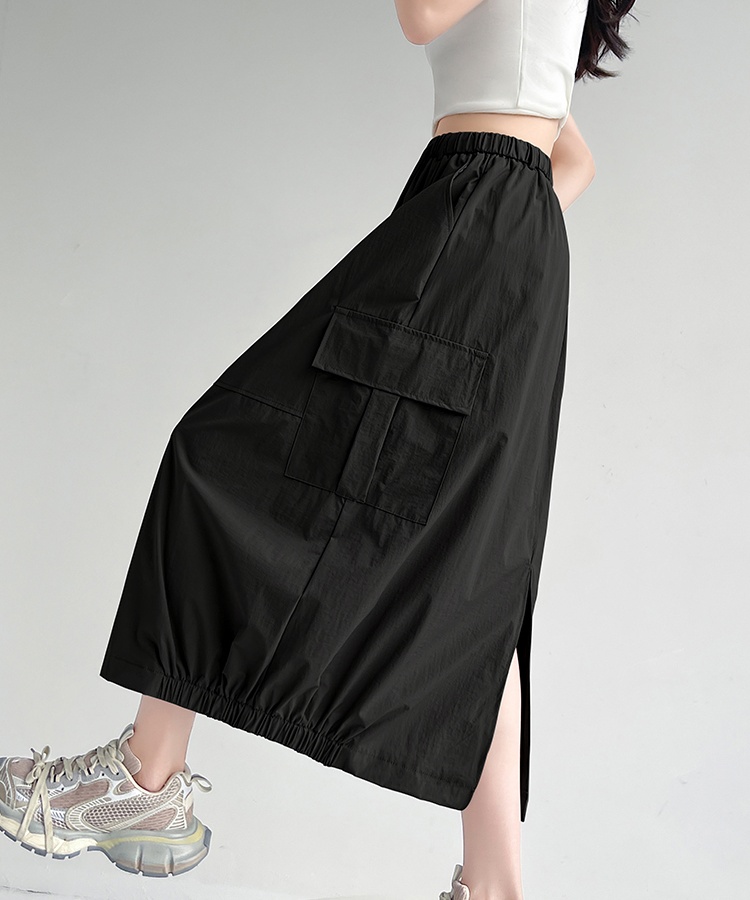 Long A-line thin skirt Casual summer long skirt for women