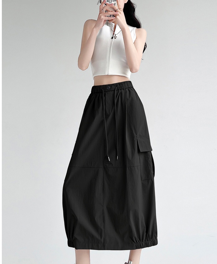 Long A-line thin skirt Casual summer long skirt for women