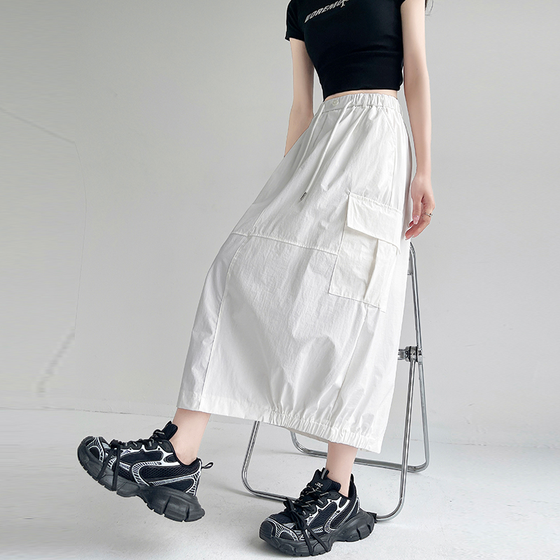 Long A-line thin skirt Casual summer long skirt for women