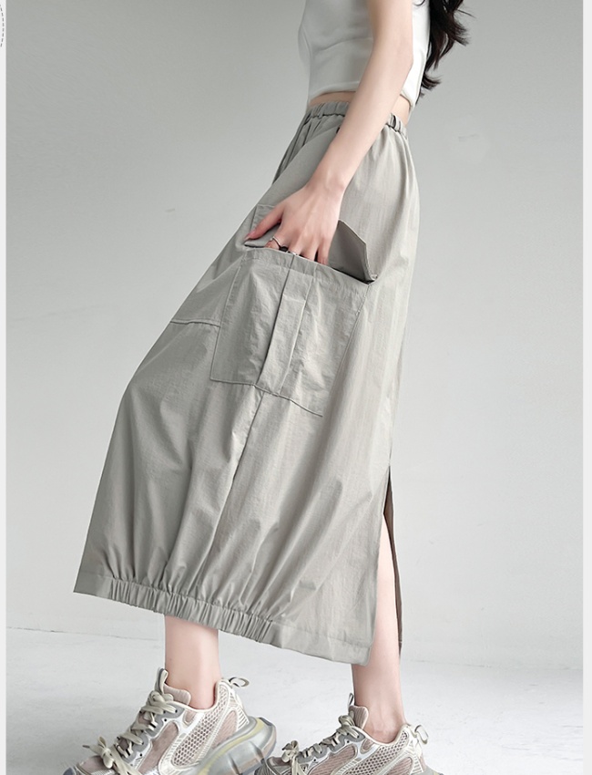 Long A-line thin skirt Casual summer long skirt for women