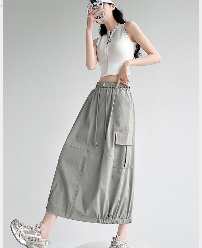 Long A-line thin skirt Casual summer long skirt for women