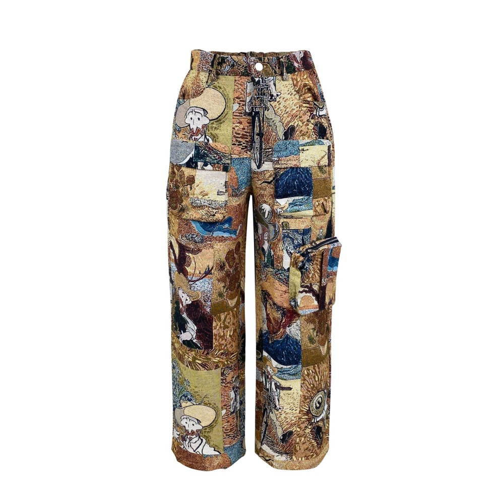 Many pocket work pants Casual long pants for women