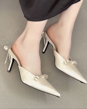 France style slim temperament pointed slippers for women