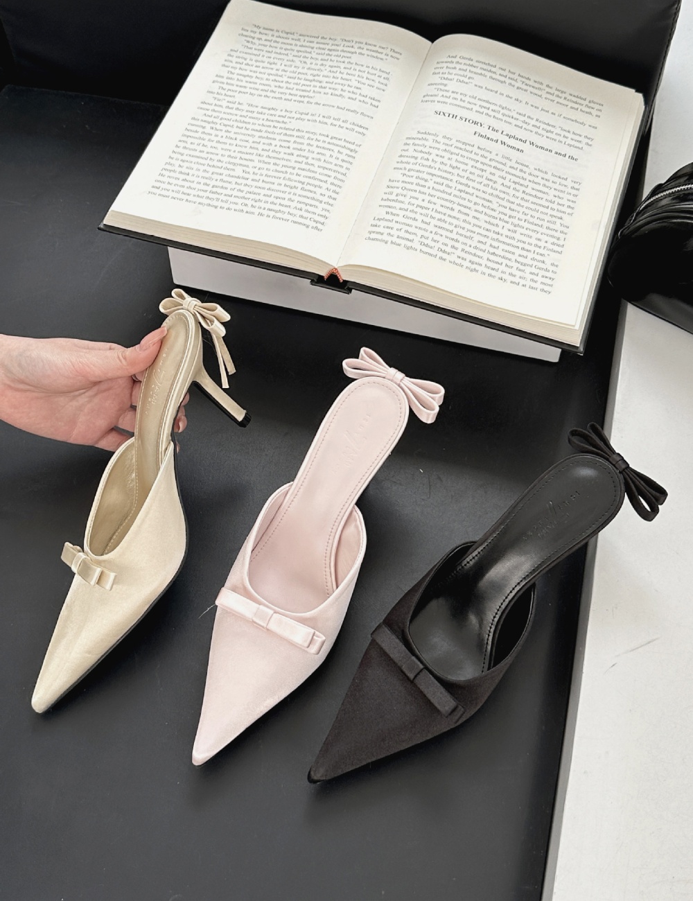 France style slim temperament pointed slippers for women