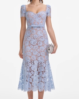 Lace temperament mermaid spring and summer dress
