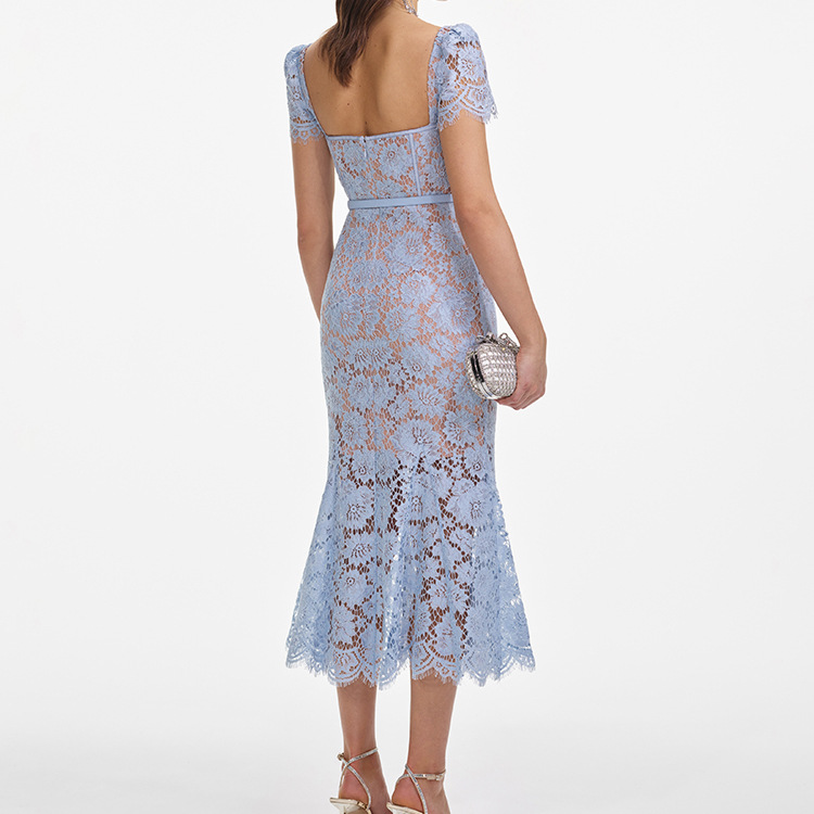 Lace temperament mermaid spring and summer dress
