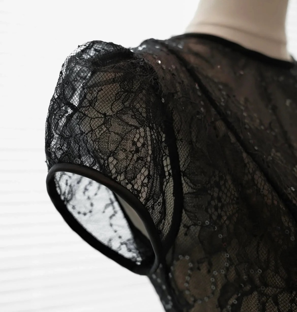 Fresh summer T-back lace slim jumpsuit