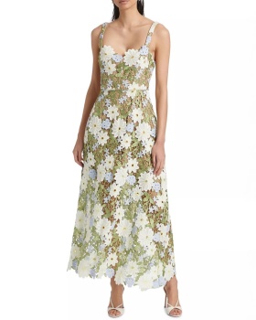 Summer lace strap dress flowers fashion dress for women